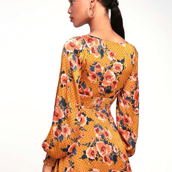 Free People Floral Mustard Dress - Picture 13 of 13